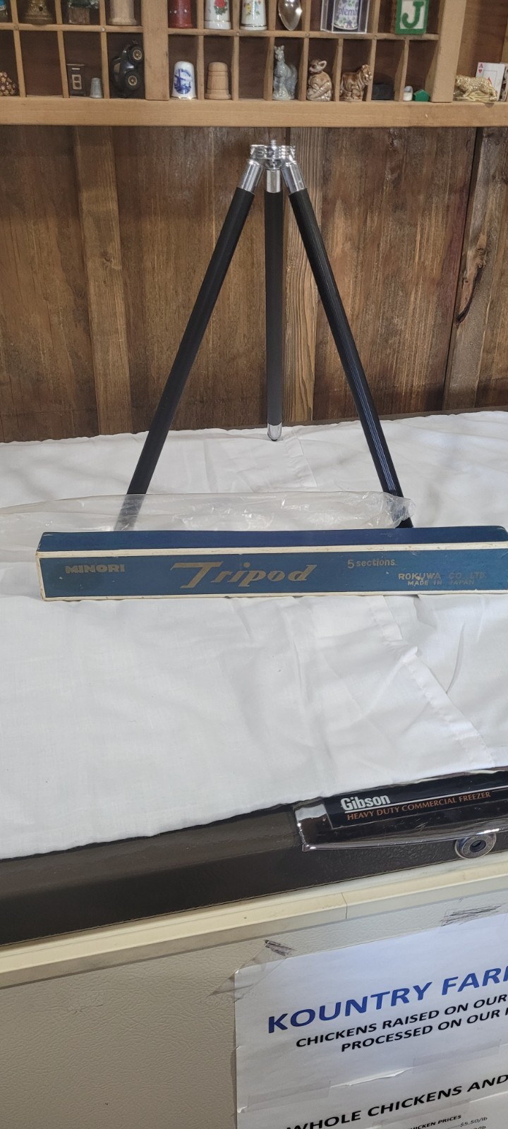 Rokuwa Minori Compact Metal Camera Tripod Pan Tilt w/ Case Box Extends to 44"