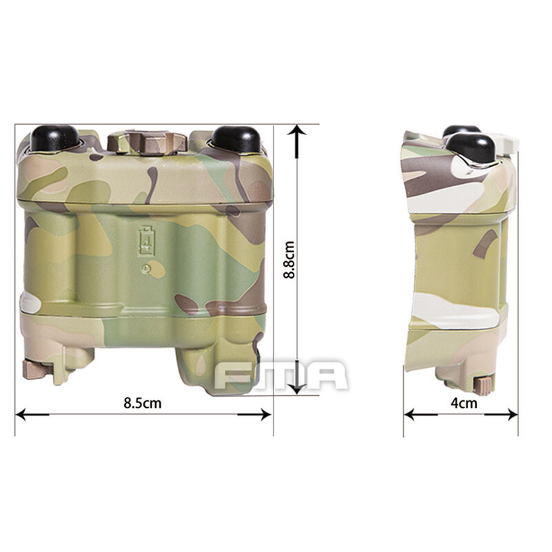 FMA PVS31 IR Infrared Strobe Helmet Battery Storage Case Box & L Cable AOR1