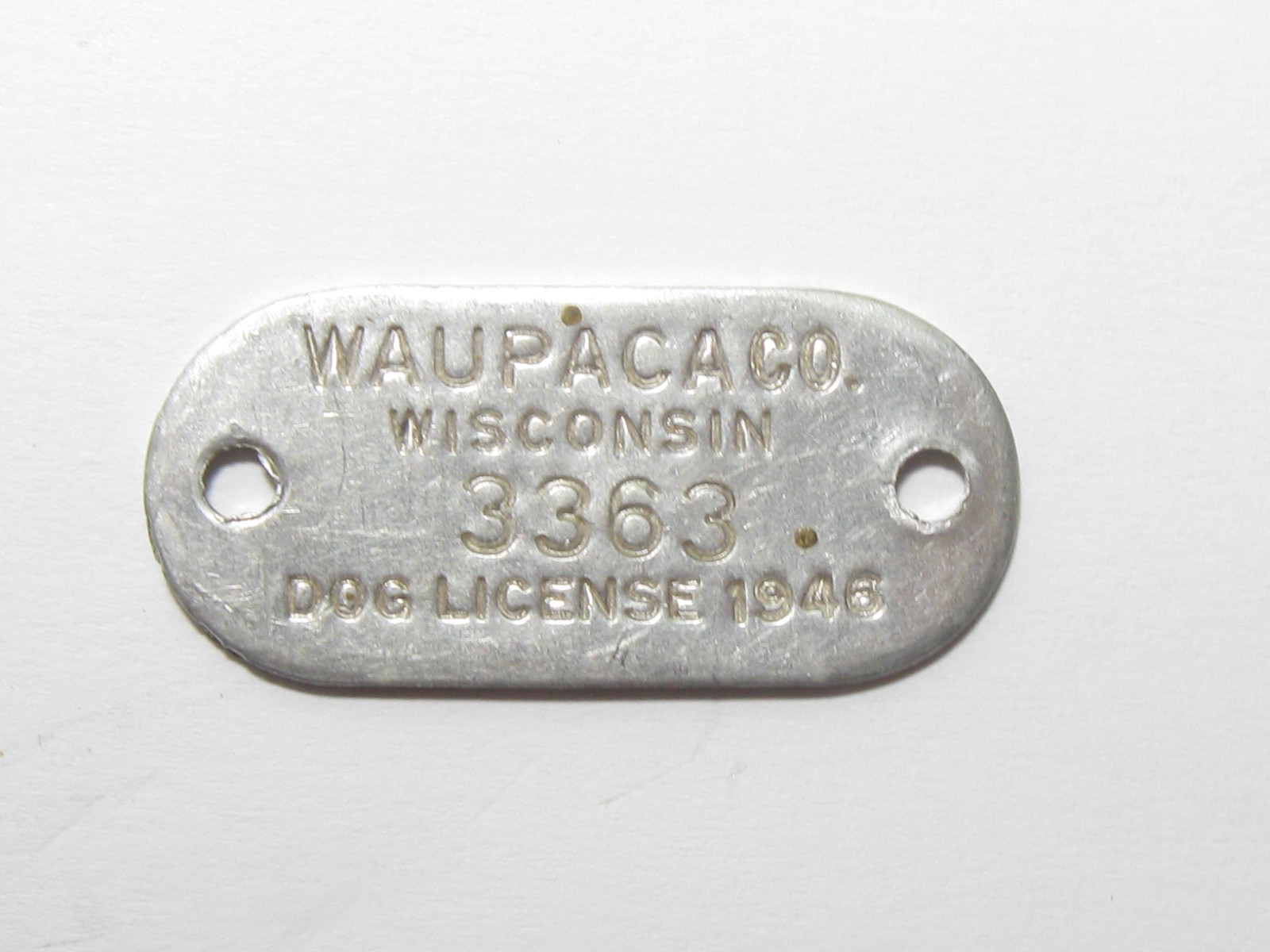1946 Waupaca County Wisconsin Dog Tax Tag License - #65004