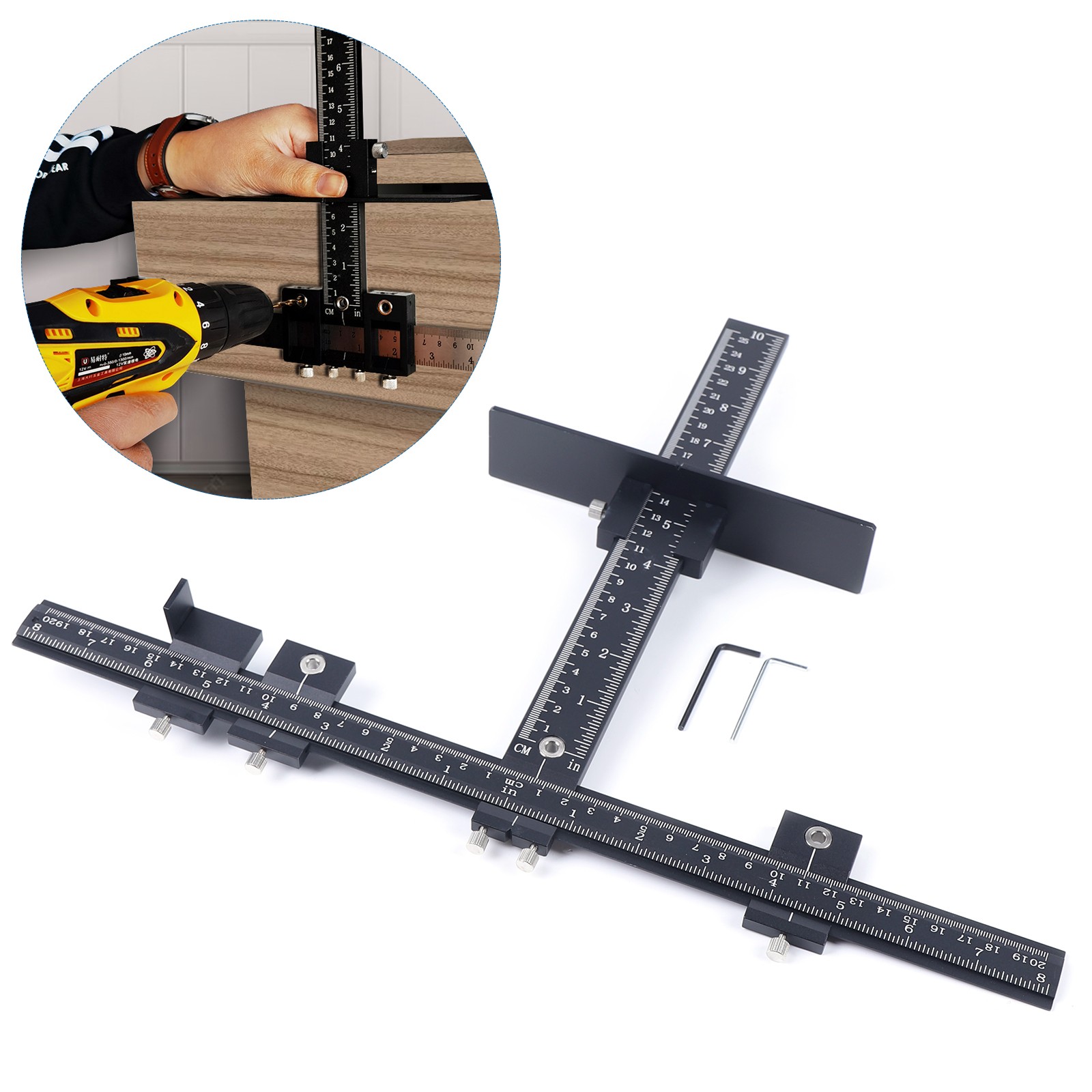 Cabinet Door Drawer Handle Installation Hardware Jig Tool