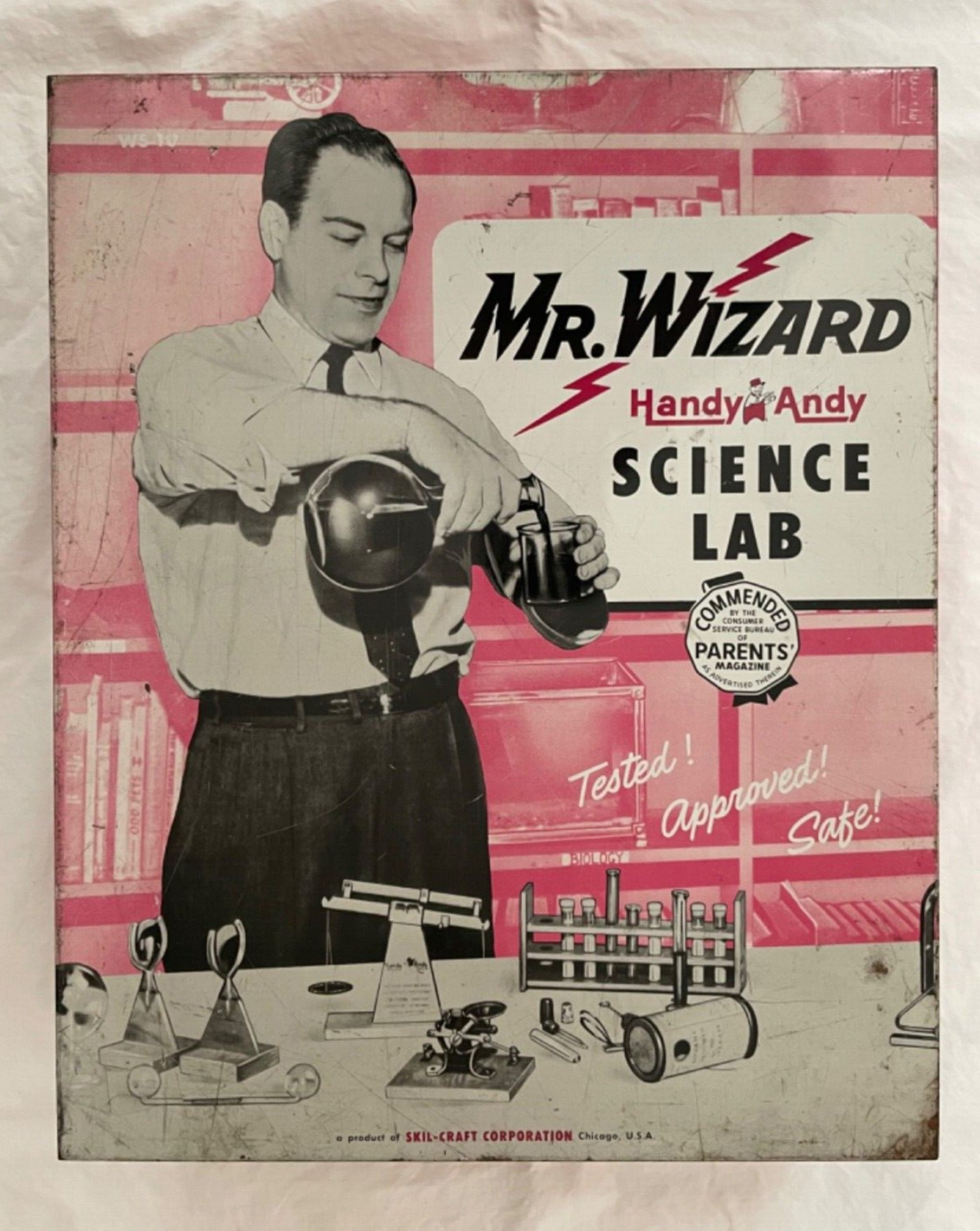 Vintage 1950s Handy Andy Mr. Wizard Science Lab / Chemistry Set (CASE ONLY)
