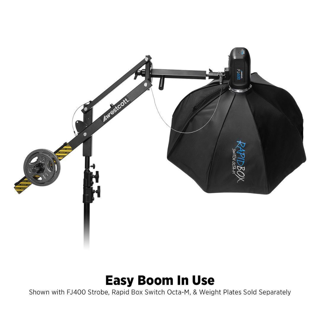 Westcott Easy Boom Arm for Consistent Light Positioning with Light Stand Bundle