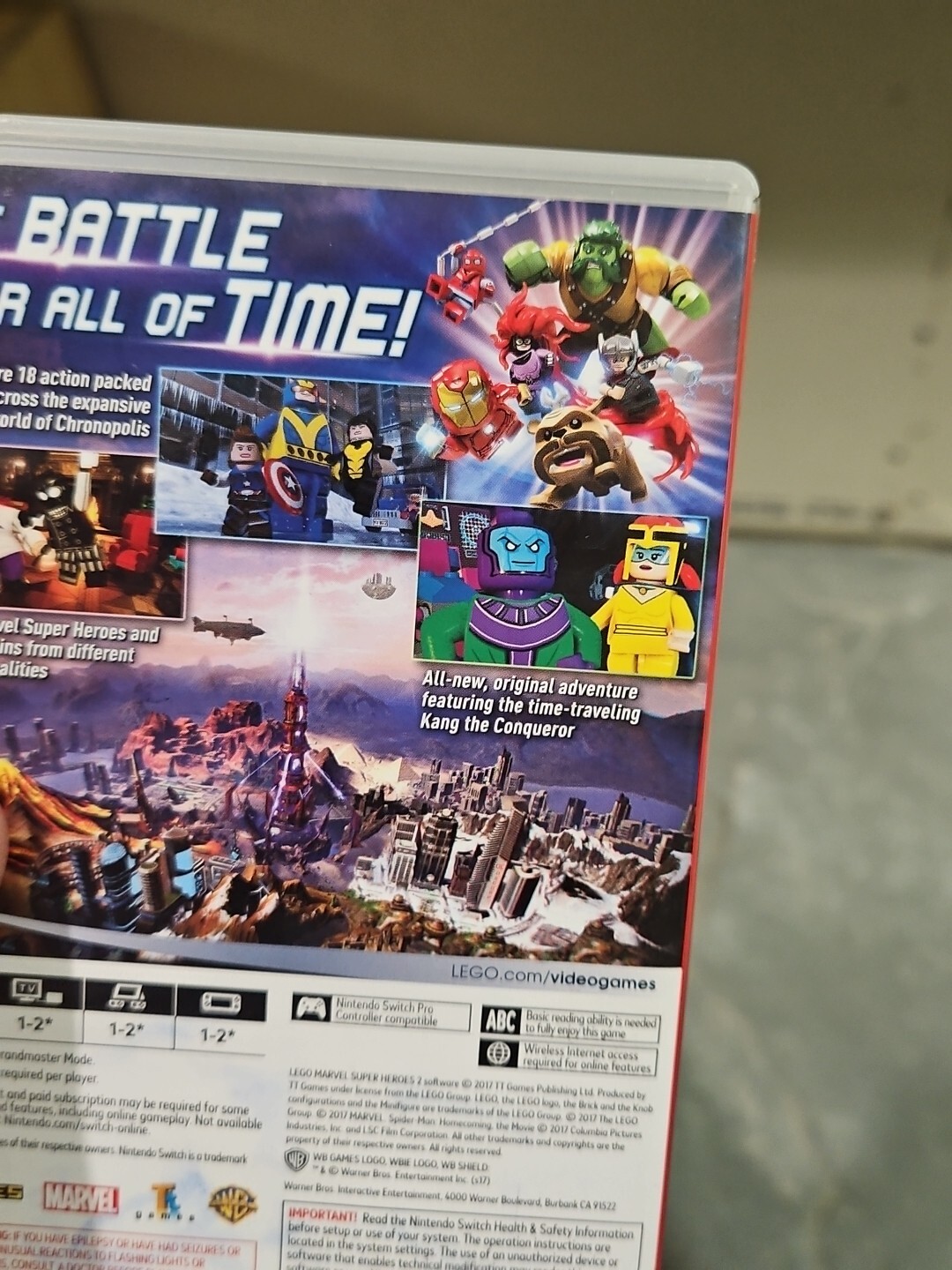 Replacement Case ONLY for LEGO MARVEL SUPER HEROES 2 - Switch Box