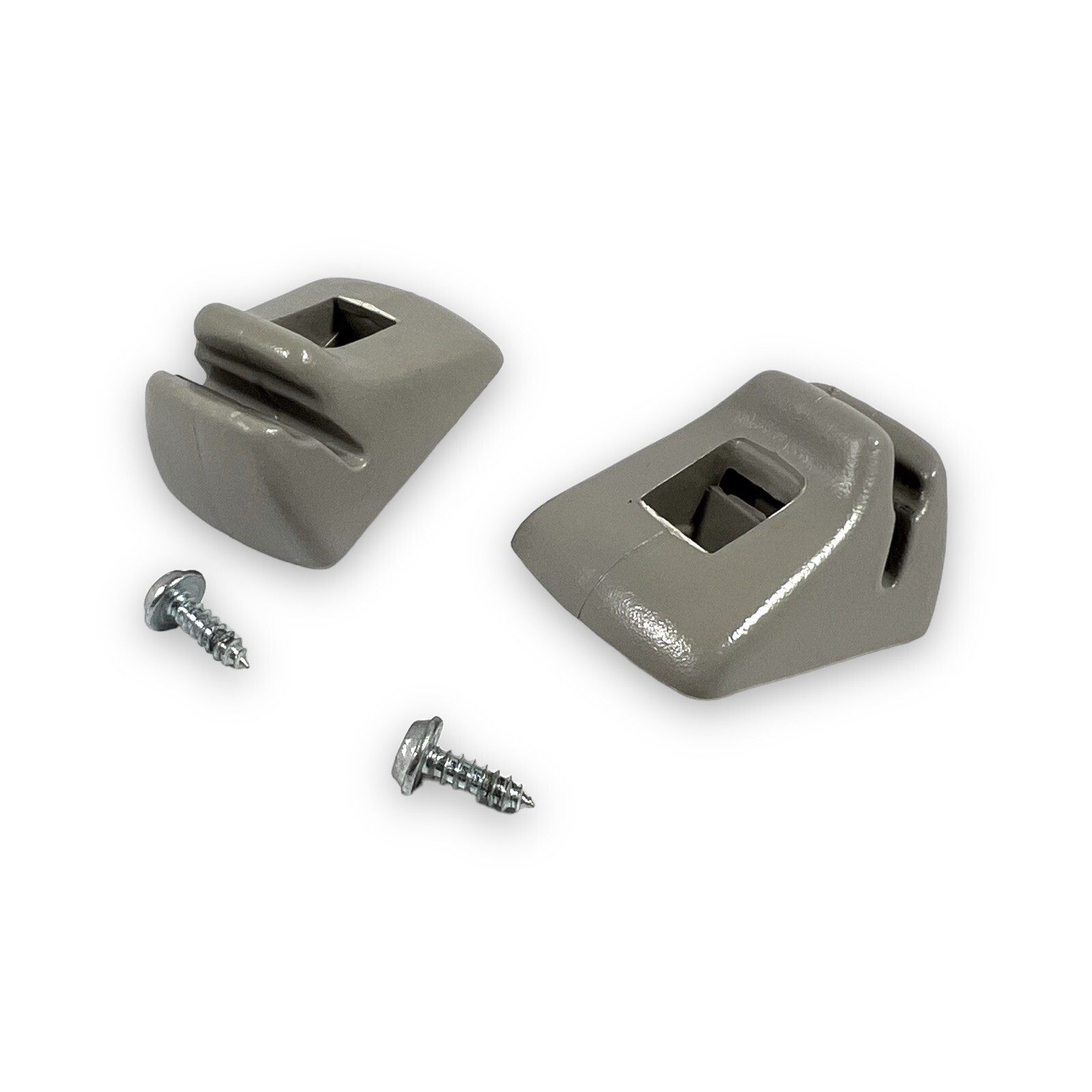 2000-2007 Ford Focus Sun Visor Clip Set Pair W/ Screws Gray