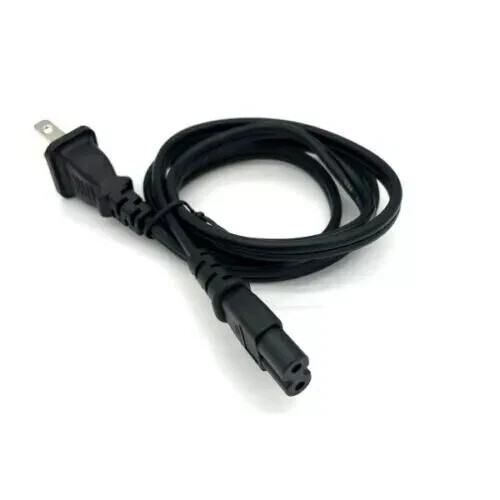 2 Prong Power Cord 5FT C7 2-Slot Cable For PS5 PS4 XBOX TV Samsung TCL