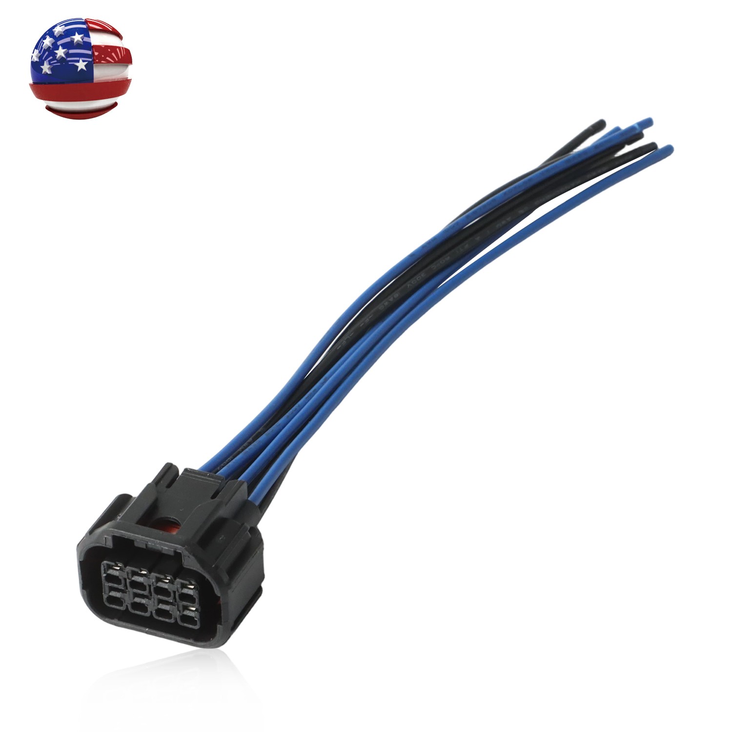 8-Way Female Front LED Headlight Pigtail Connector for 2016-2023 Honda Civic