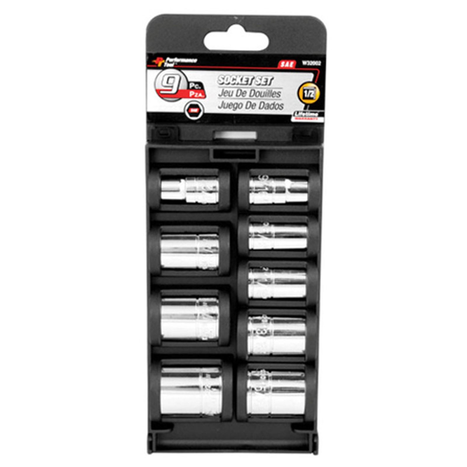 Performance Tool 1/2" DR SAE Socket Set - 9-Piece W32002