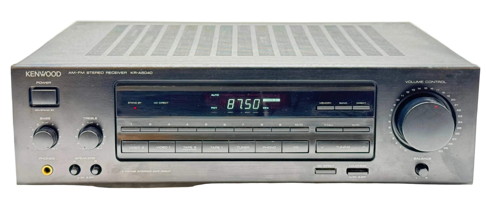 1992 Kenwood KR-A5040 AM/FM Stereo Receiver Black