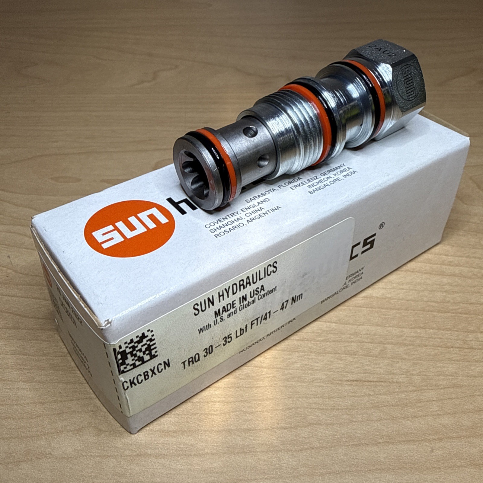 Sun Hydraulics CKCBXCN Pilot-to-Open Cartridge Check Valve