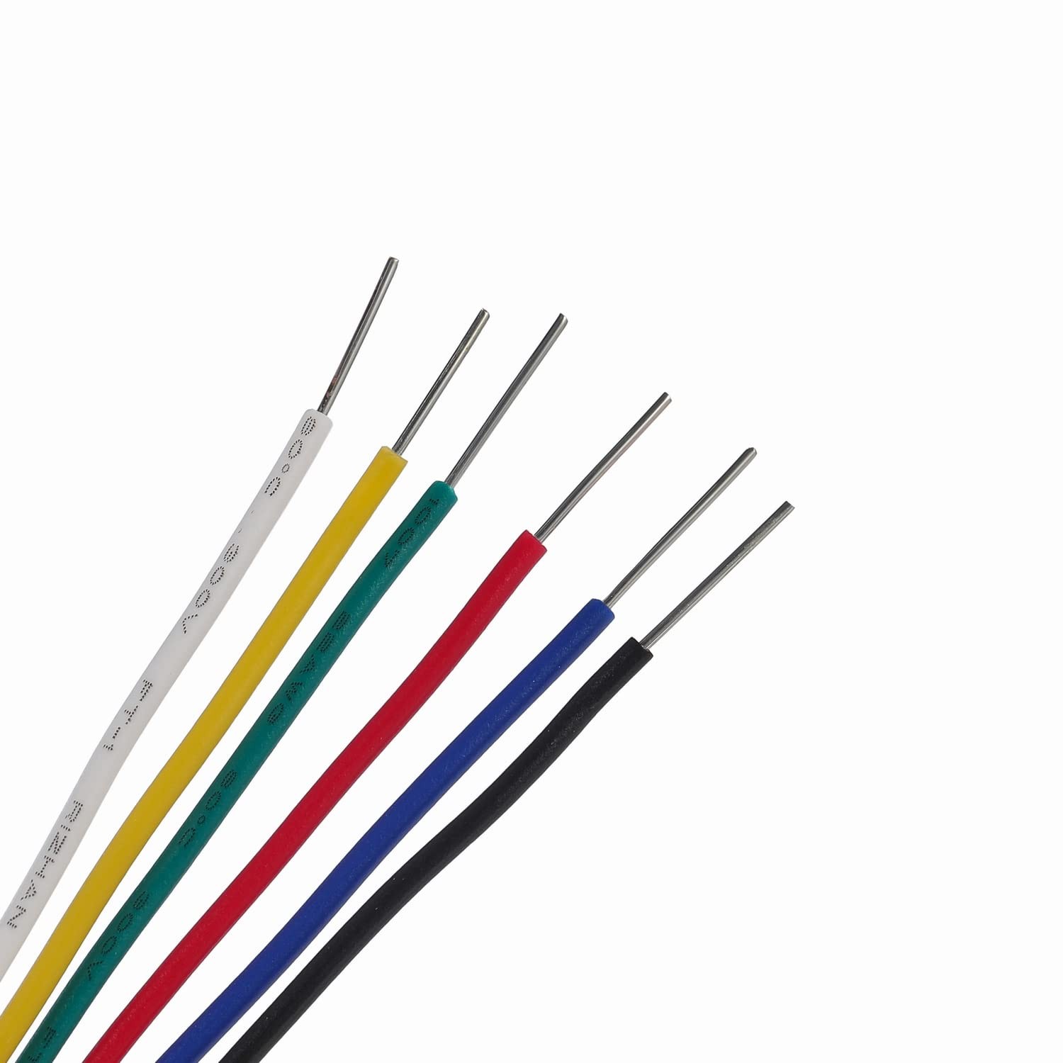 TUOFENG 24 AWG Solid Core 24 6 Colors 30 ft, 24 Wire