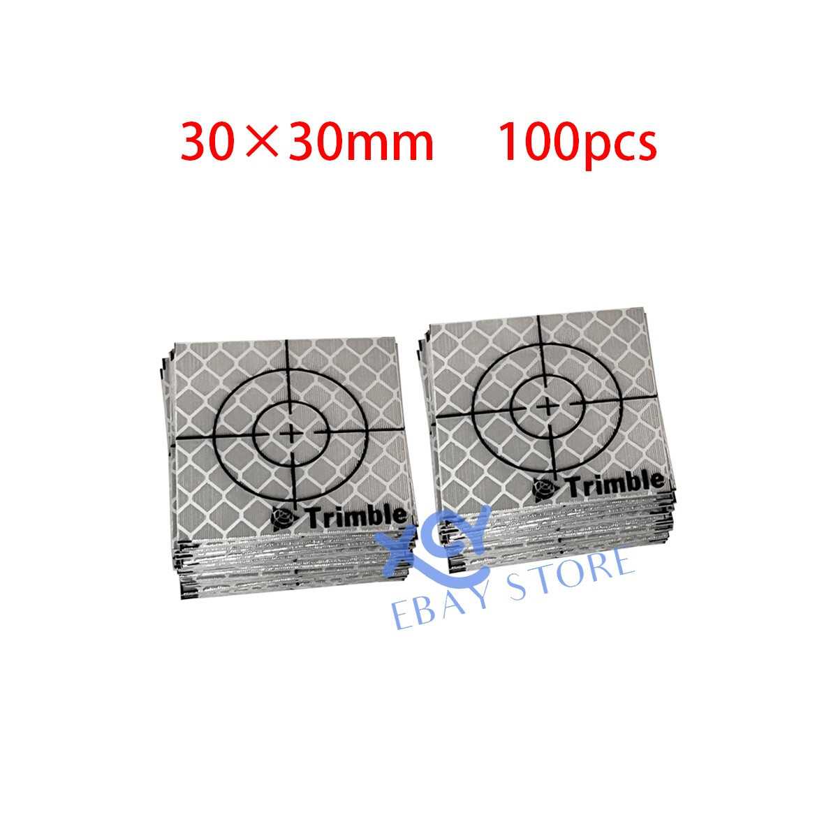 100PCS Trimble Reflective Sheet 30x30MM Reflector Tape Target Surveying Sticker