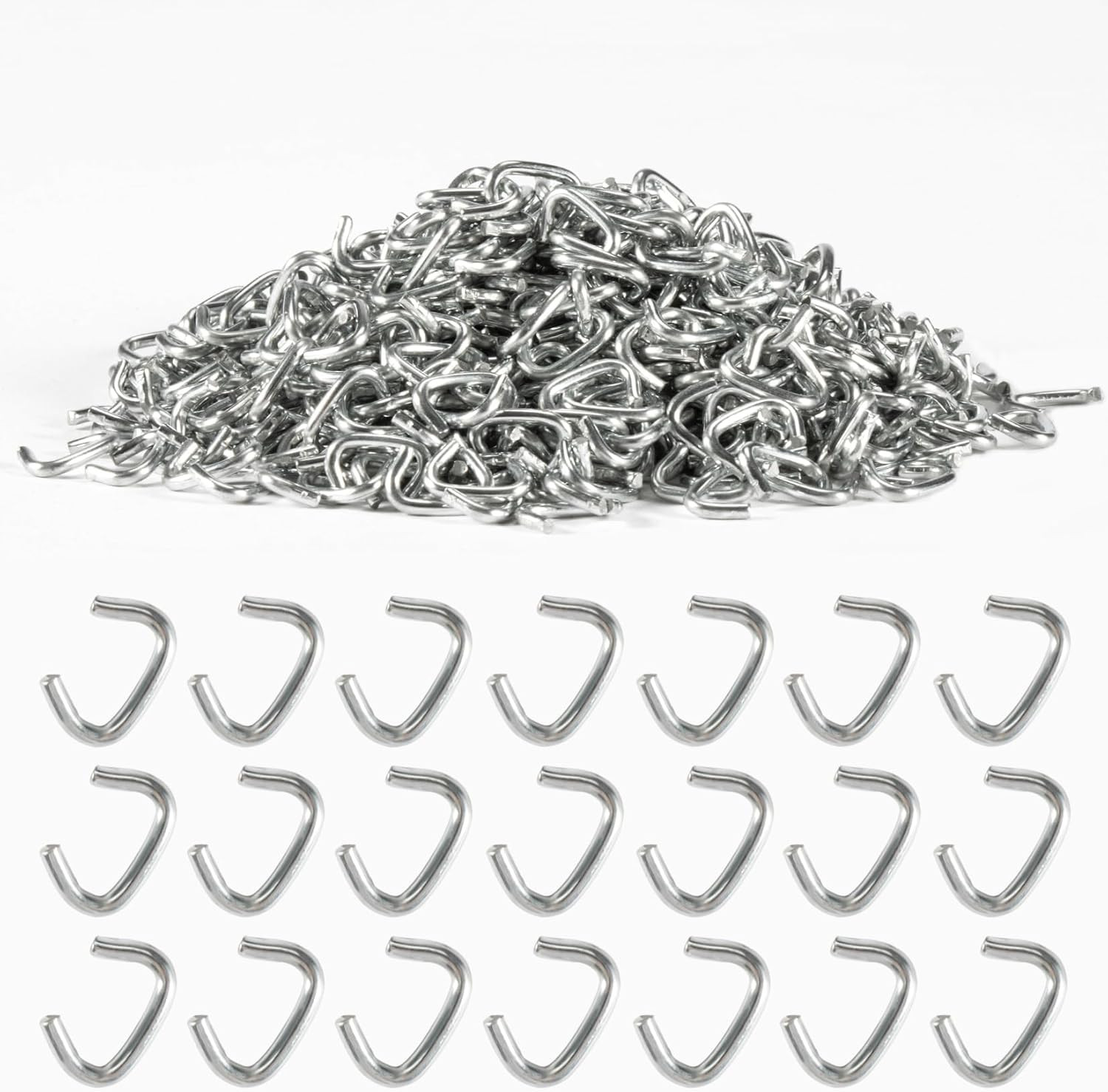 650PCS Galvanized Hog Rings - Hog Nose Rings 3/8 Upholstery Heavy Duty for Auto