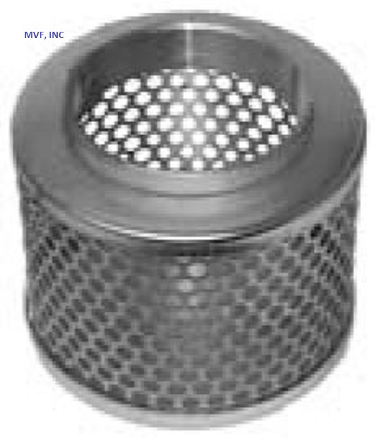 Strainer Round Hole 4" Female NPT Plated Steel Suction Hose Strainer RH40B