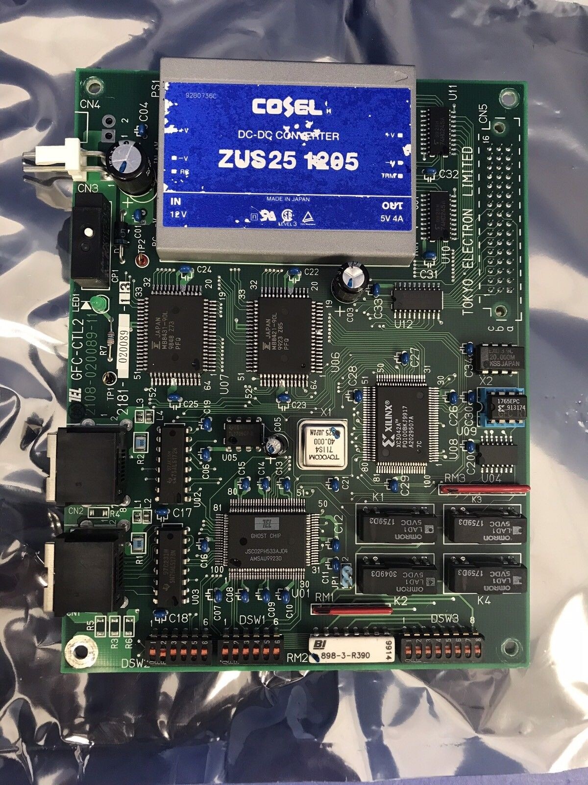 TEL GFC-CTL2 2108-020089-11, 2181-020089-13 PCB Assy, Used
