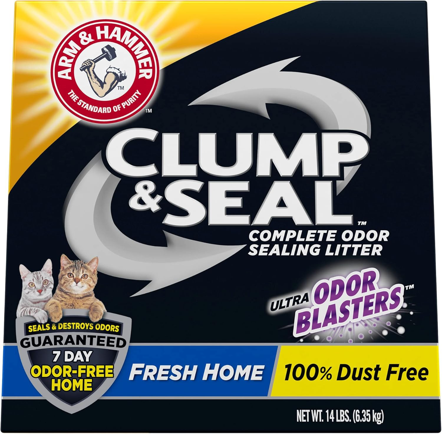 Clump & Seal Cat Litter, Fresh Scent, 14Lb