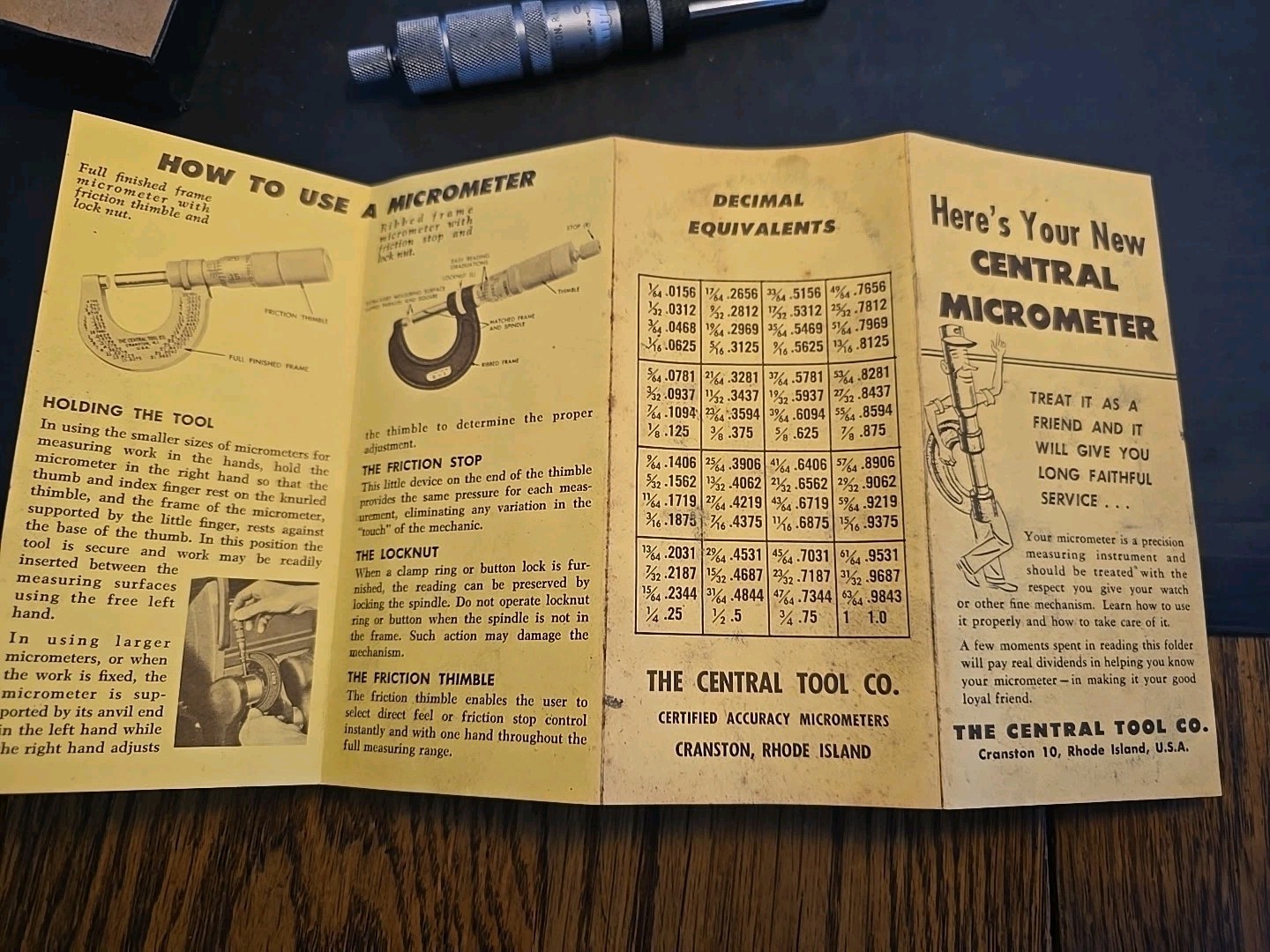 Central Tool Company MICROMETER 12RL" W/ Box