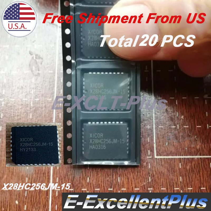 20PCS IC Chips For XICOR X28HC256JM-15 X28HC256JM X28HC256JM15 PLCC-32 PQCC32