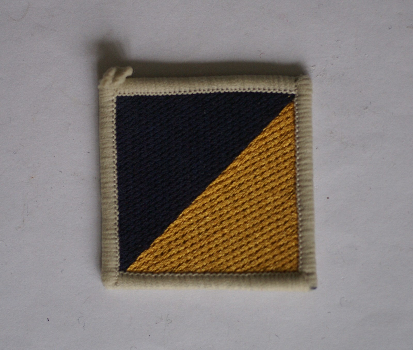 British Army Royal Logistics Corps tactical recognition flash, beige border