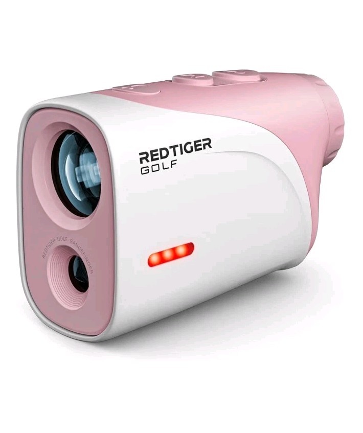 Redtiger Pink Mini Laser Rangefinder - Golf Slope Compensation Magnetic Flag L