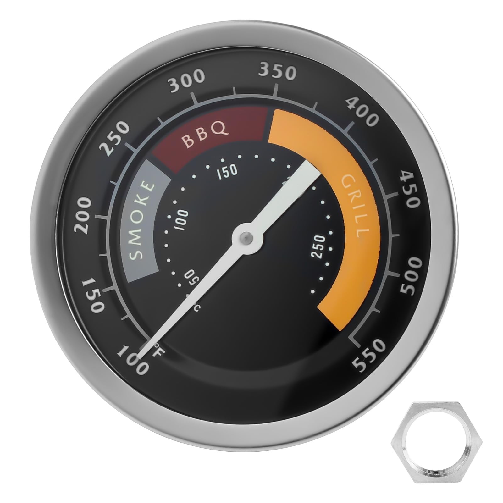 3695528R06 Grill Thermometer Fit for Oklahoma Joe's Smoker 1 Pack, Black