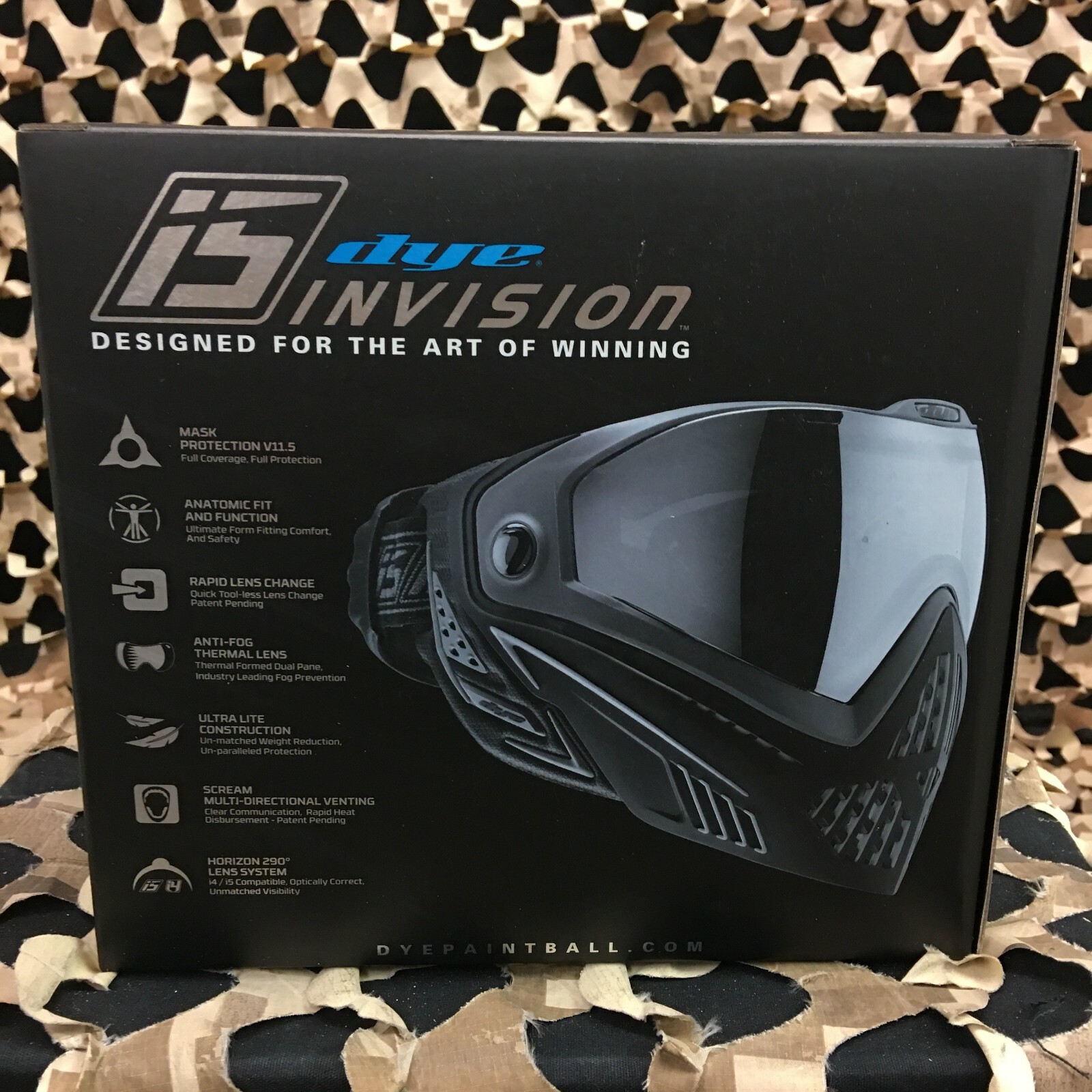 NEW Dye i5 2.0 Paintball Mask - Onyx