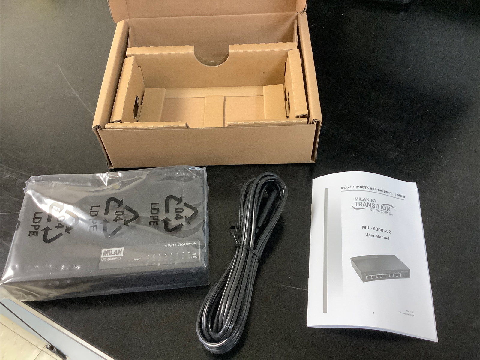 MILAN MIL-S800i-v2 TRANSITION NETWORKS  8 ETHERNET PORTS