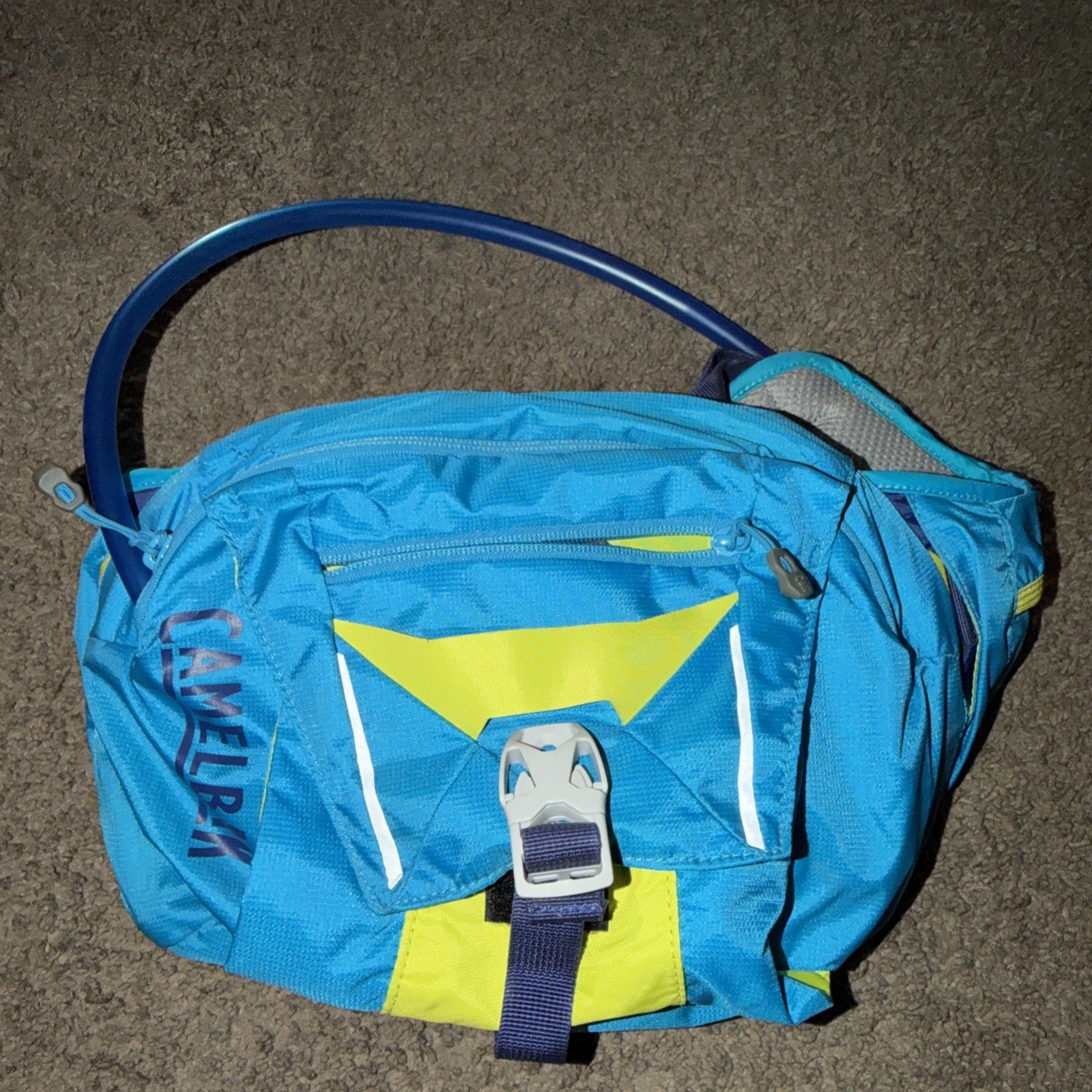 CamelBak Palos 4 LR Hydration Waist Pack | 1.5L Reservoir | Blue/Lime MTB Lumbar