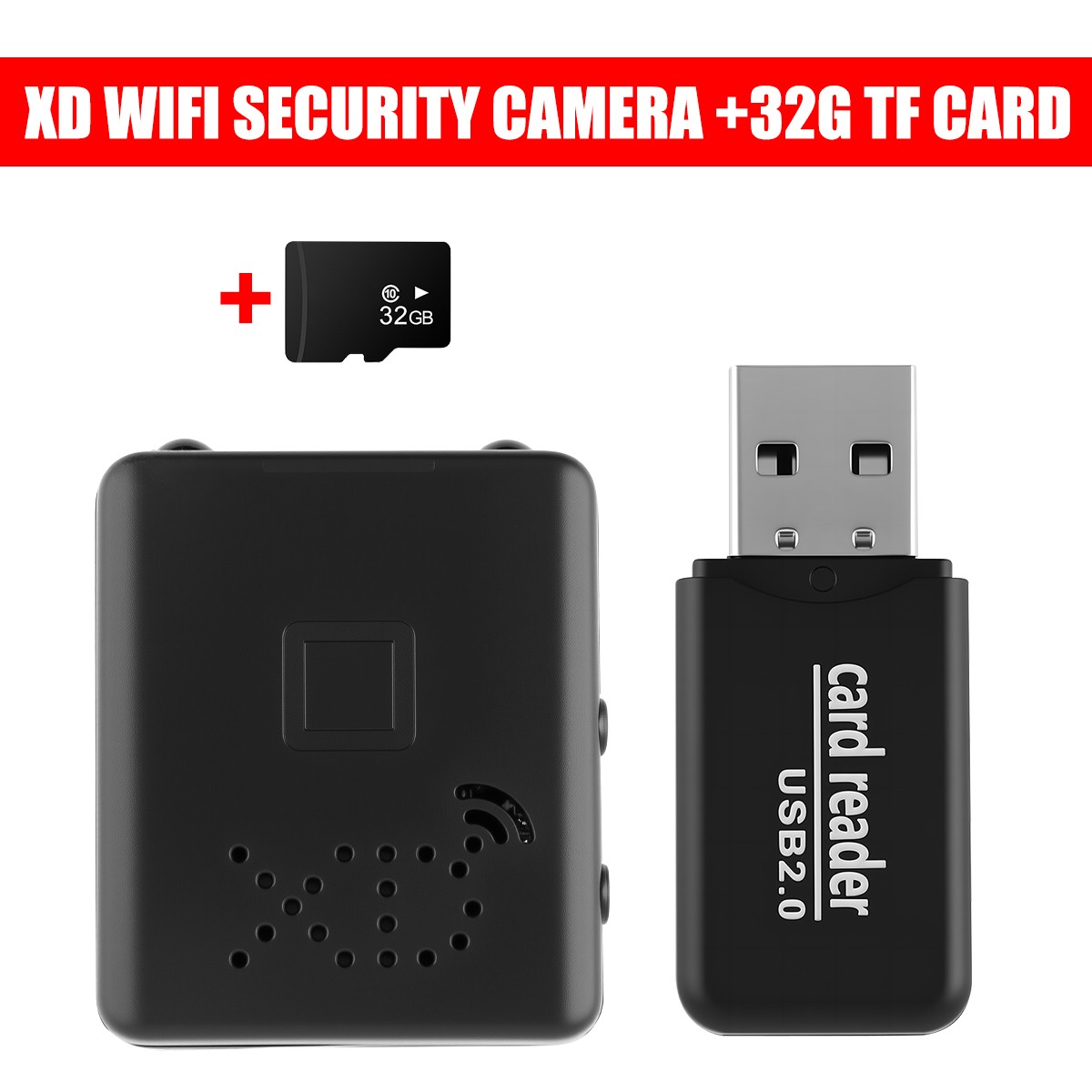 Small WiFi Security Camera 1080P No Battery Plug & Play Indoor Office