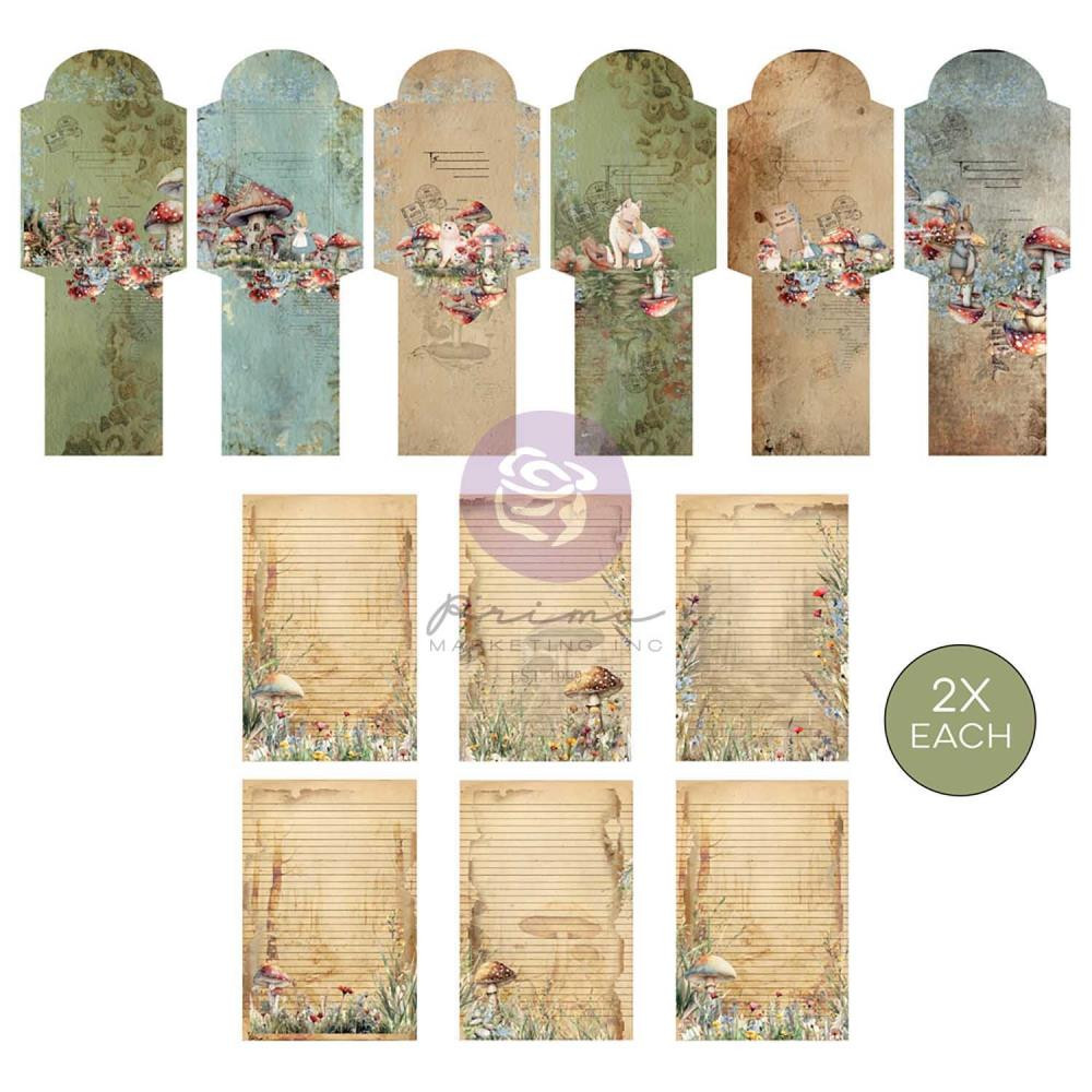 Prima Marketing Return to Wonderland - Postcards & Envelopes, 675691