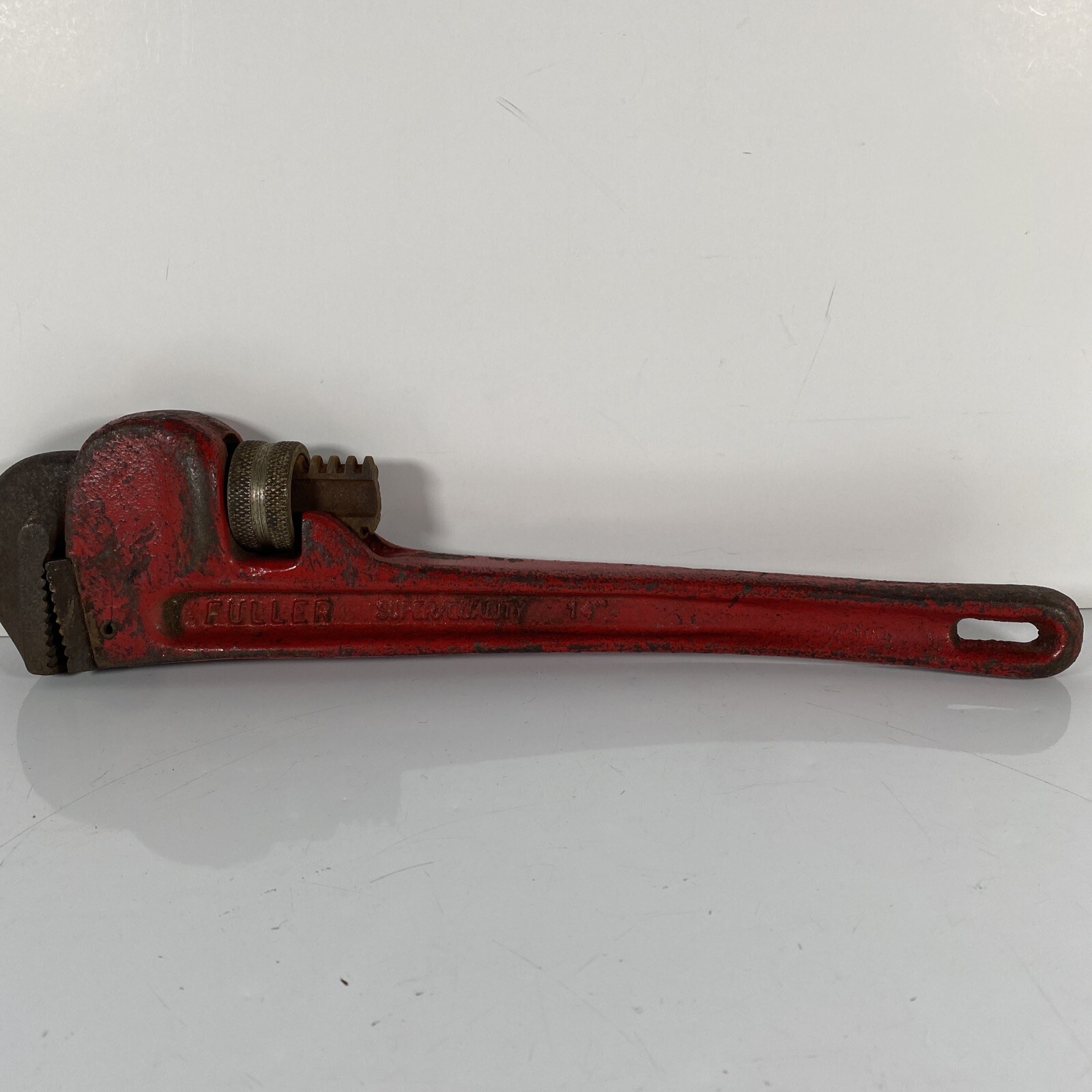 Vintage Fuller Super Quality 14" Pipe Wrench Made in Japan Red Metal Tool