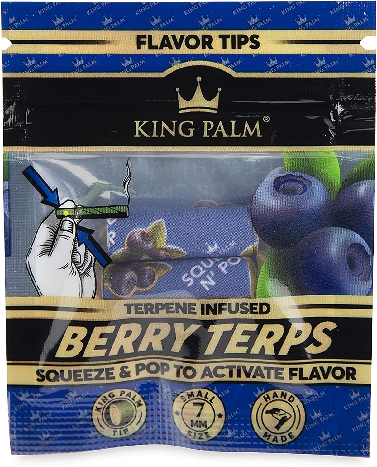 King Palm | Flavored Filter Tips | Berry Terps | 1 Pack (2 Rolling Tips)