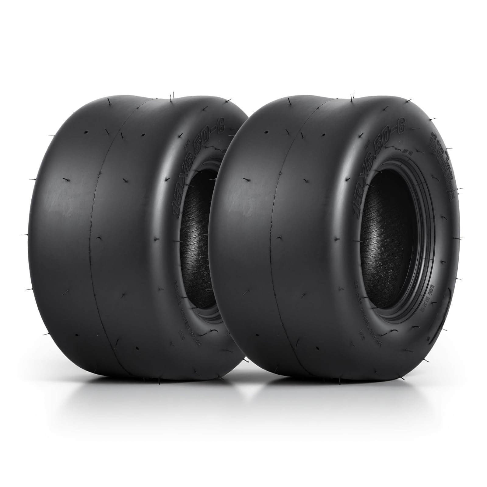 TRIPOWER 13x6.50-6 13x6.5x6 Lawn Mower Tires, Set of 2, 4PR Tubeless Smooth T...