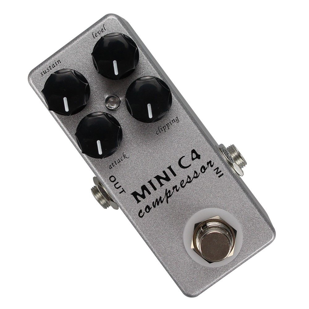 MOSKYAudio Mini C4 Compressor Guitar Effect Pedal True Bypass 4 Functional Knob