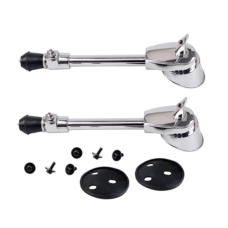 2pcs Bass Drum Spurs Anti-Rust Adjustable Stand Legs Feet Percussion Accessories