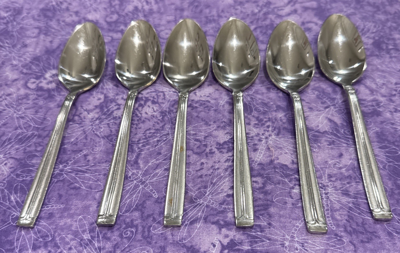 Wallace WAS244 Stainless Steel Flatware Teaspoons Spoon Spoons Set Of 6