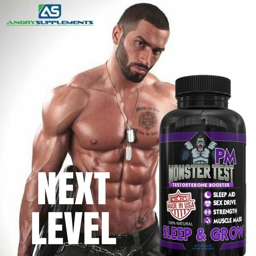 MONSTER TEST PM Test Booster for Men Tribulus T Sleep Pills