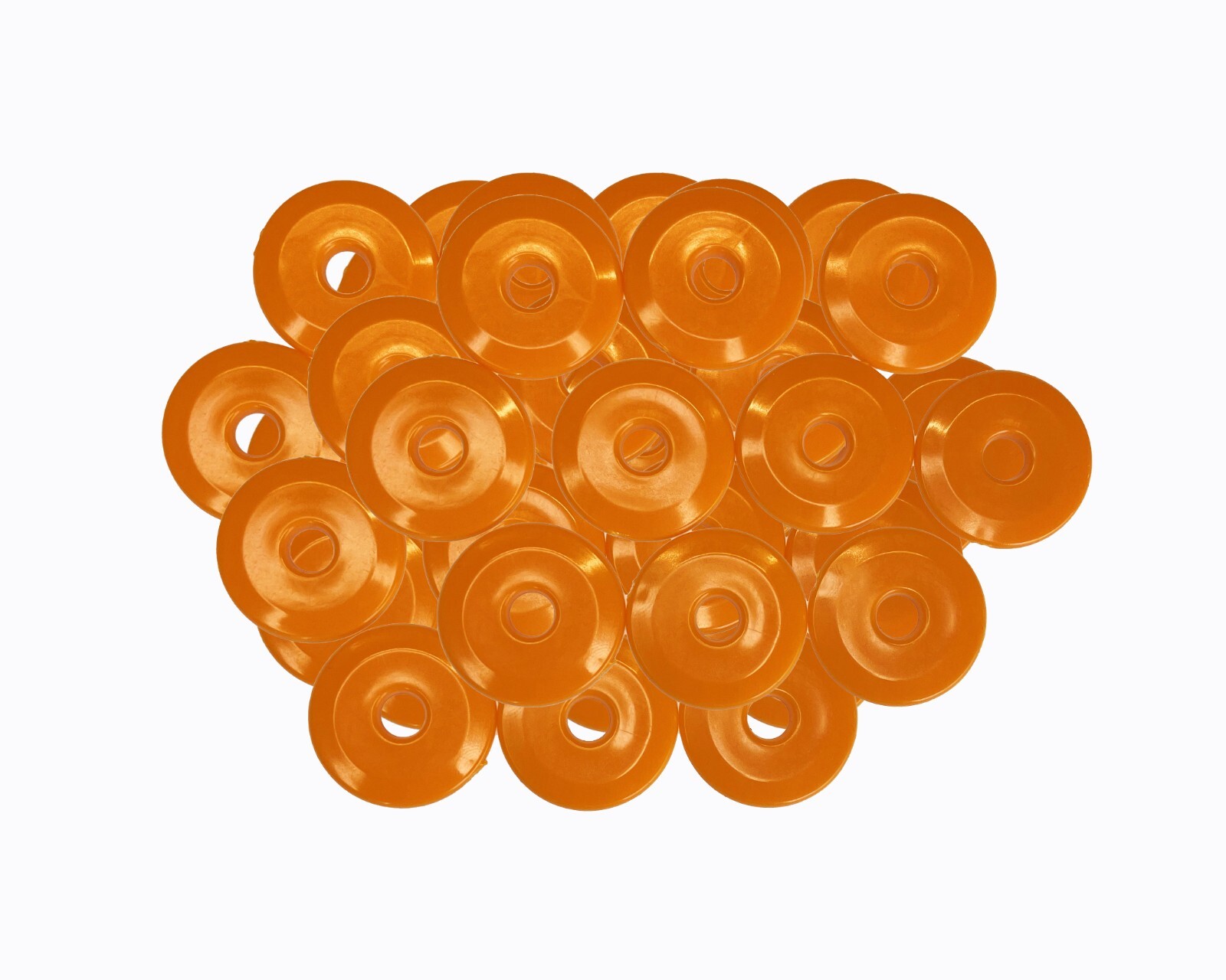Pack of 100 Orange 25mm Dia Penny Washer Survey Marker High Impact Plastic S7840