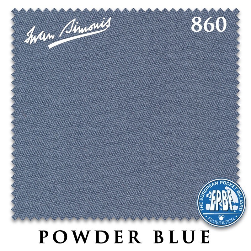 8' Oversized Simonis 860 Pool Table Cloth - Powder Blue - AUTHORIZED DEALER