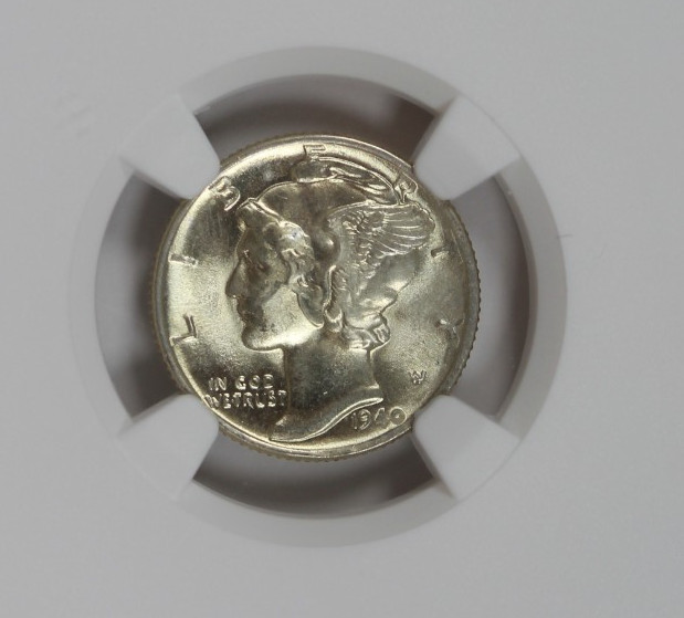 1940 Mercury Dime : NGC MS64FB