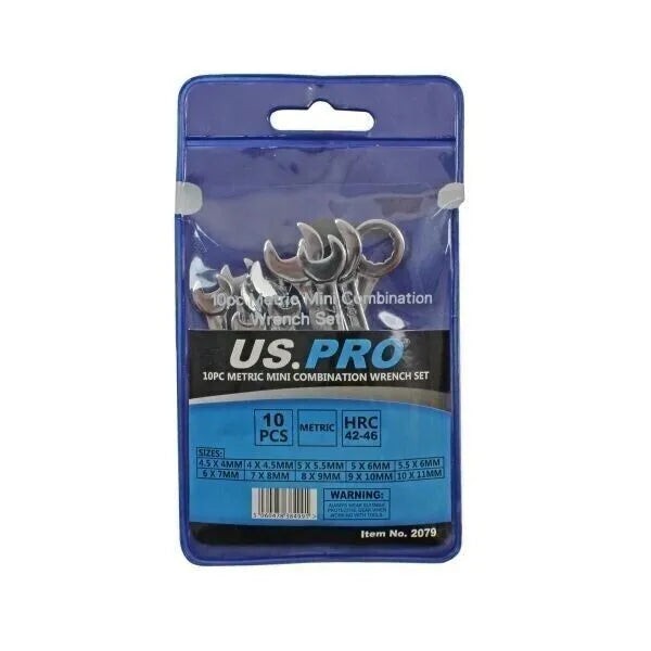 10pc mini metric combination spanner set 4 - 11mm 2079