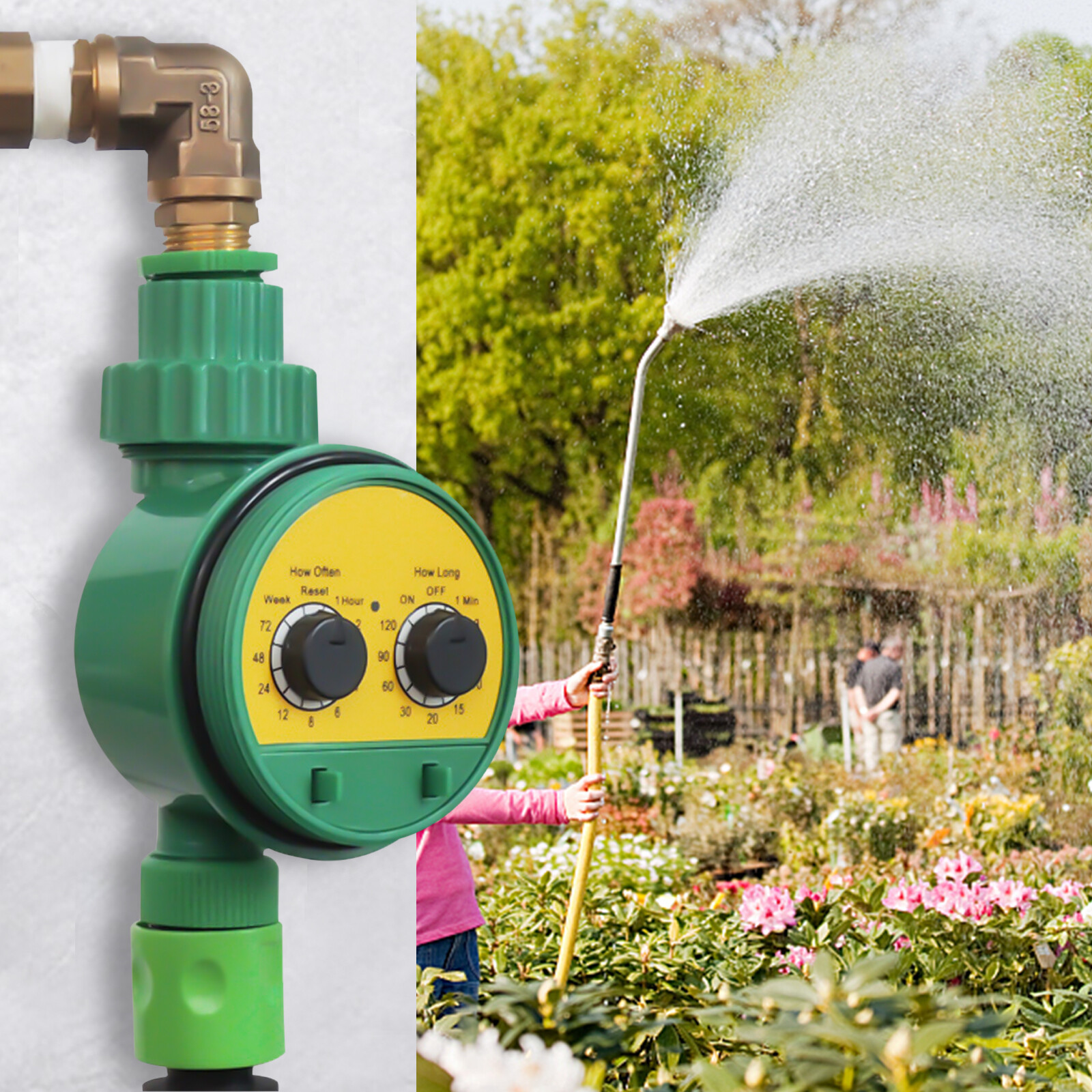 Smart Water Timer for Garden Irrigation with Customizable Durations