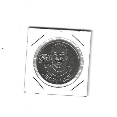 Jerry Rice 1991 Starting Lineup Medal Token San Francisco 49ers HOF Hall of Fame