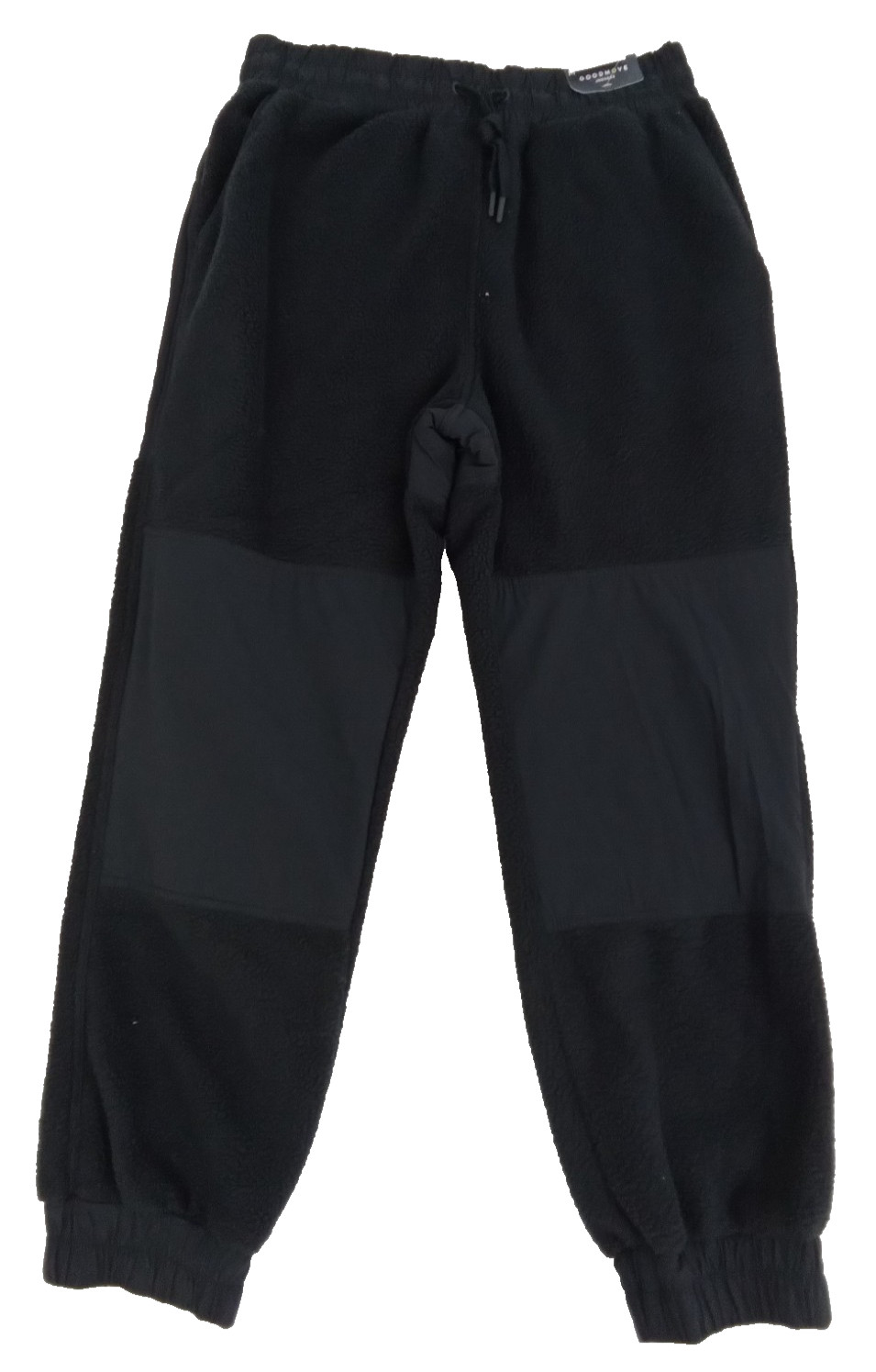 Goodmove Men's Joggers Size M Black Pockets Elasticated Waist Fleece Blend New