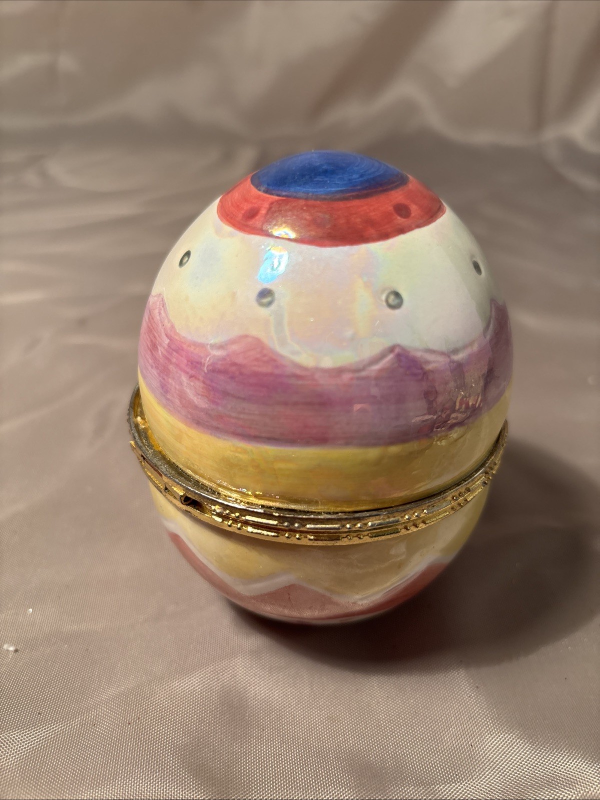 Easter Style Handpainted Trinket Box 4.5”