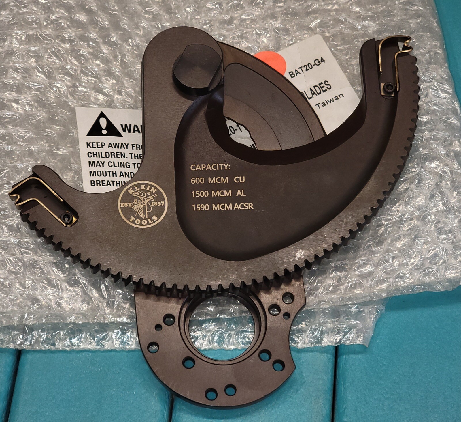 New Klein Tools BAT20-G4 Replacement Closed-Jaw ACSR Cutter Head Blades