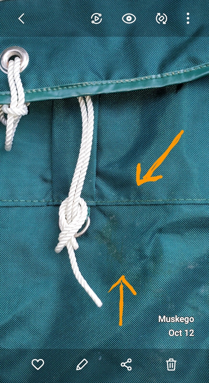 Vintage Alpine D Ring Pack Made In Japan #782 Hunter Green Drawstring