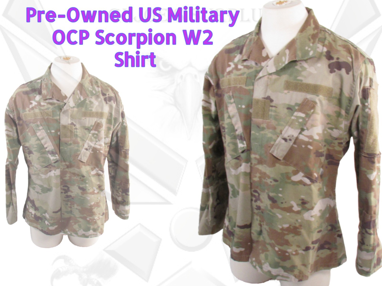 OCP Scorpion W2 Multicam Shirt US Army Military Used Sz Medium/X-Long WH1