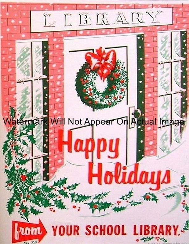 Happy Holidays Vintage School take Home Photograph Print 8.5x11"