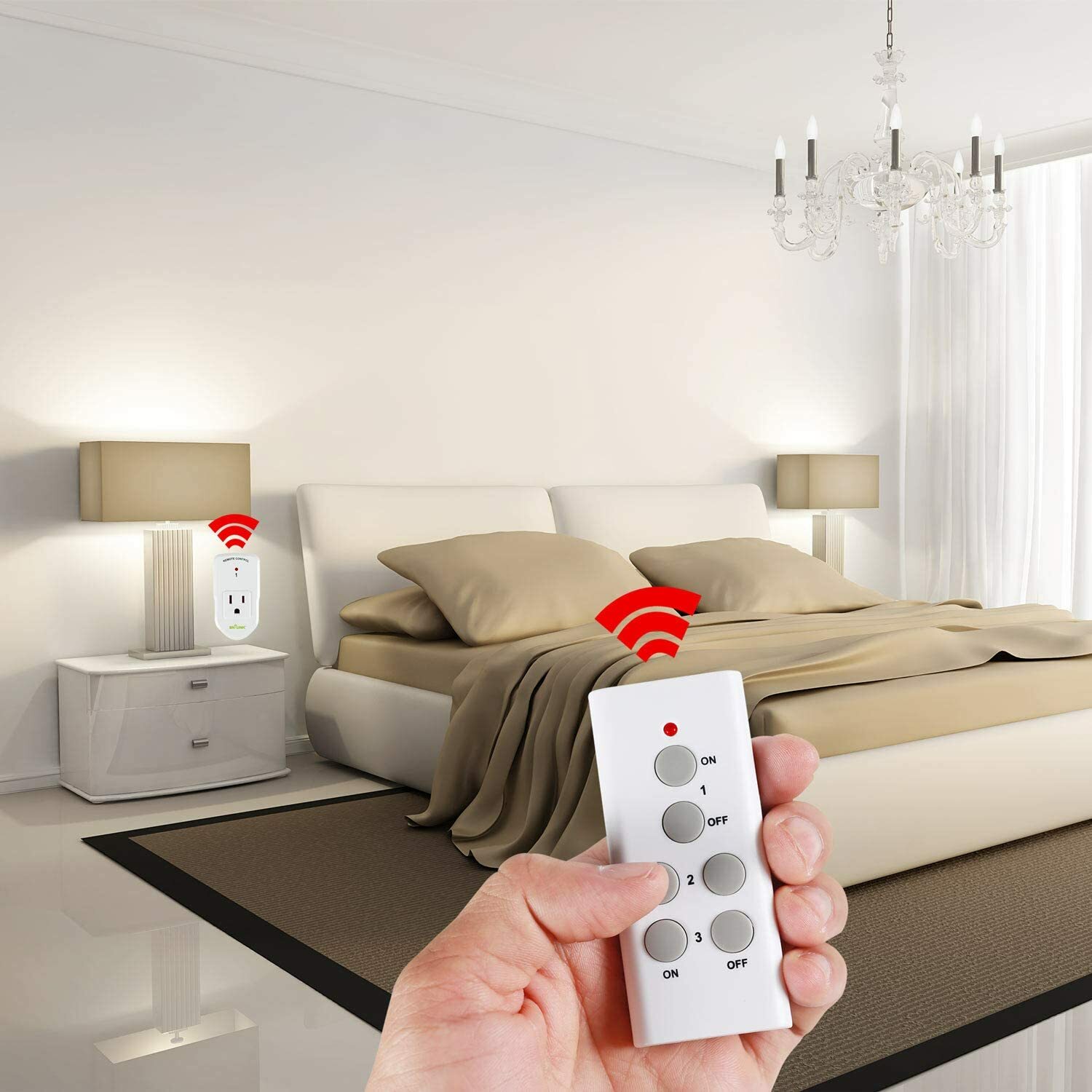 BN-LINK Wireless Remote Control Electrical Outlet Switch For Appliance LongRange