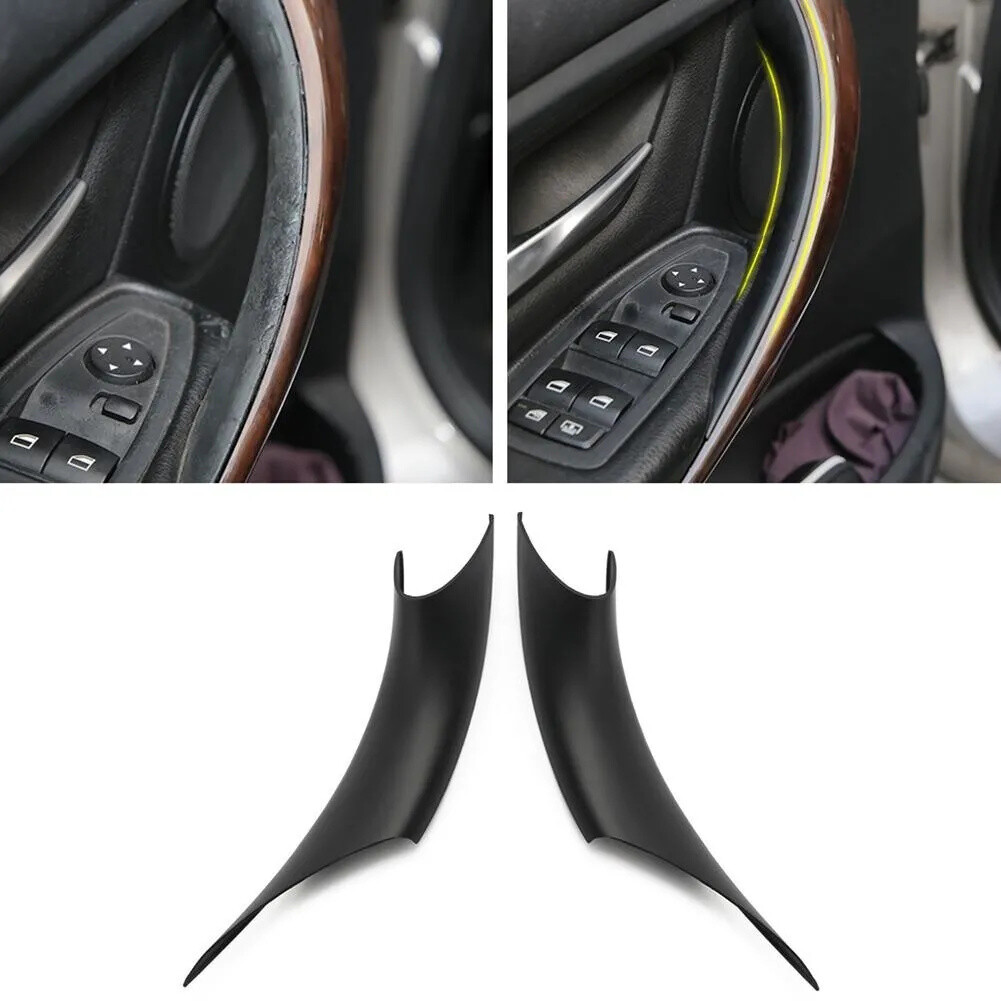 2PCS Inner Door Handle Pull Trim Cover For 2012-2018 BMW 3 4 Series F30 F35 F80